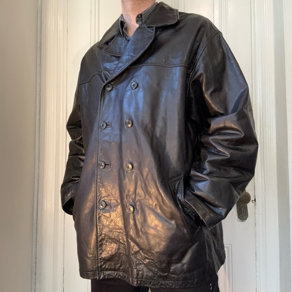 Vintage Gap Mens Leather Jacket size XL